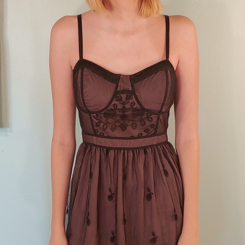 Baroque Lace Dusty Purple Dress